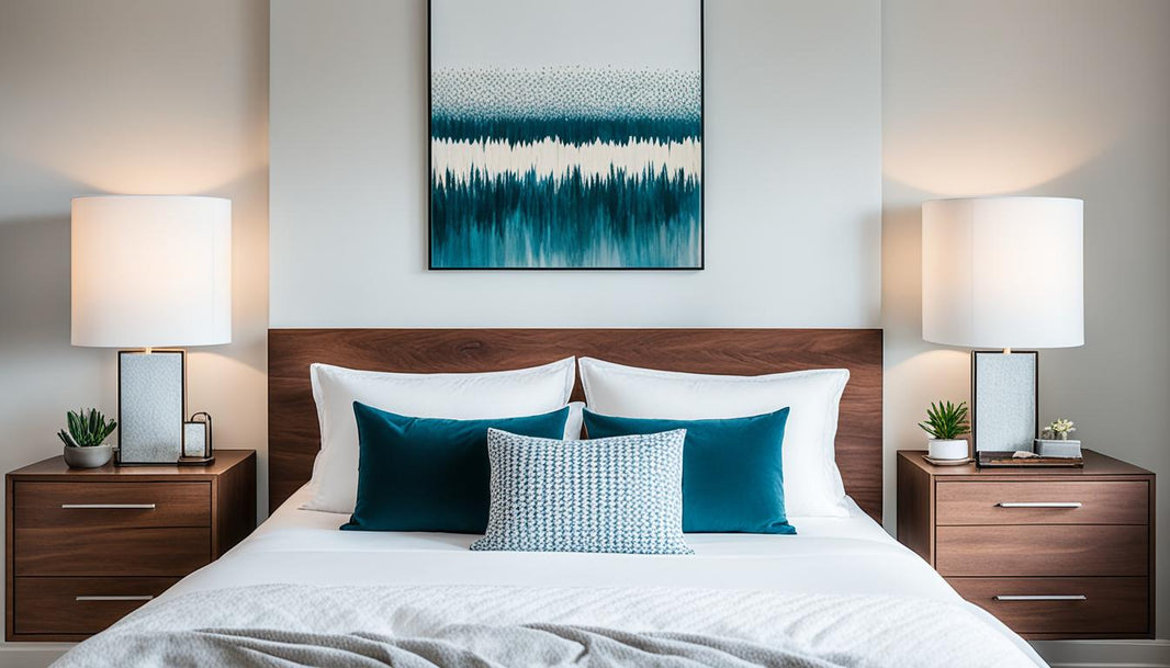 Schlafzimmer mit braunen Nachttischen