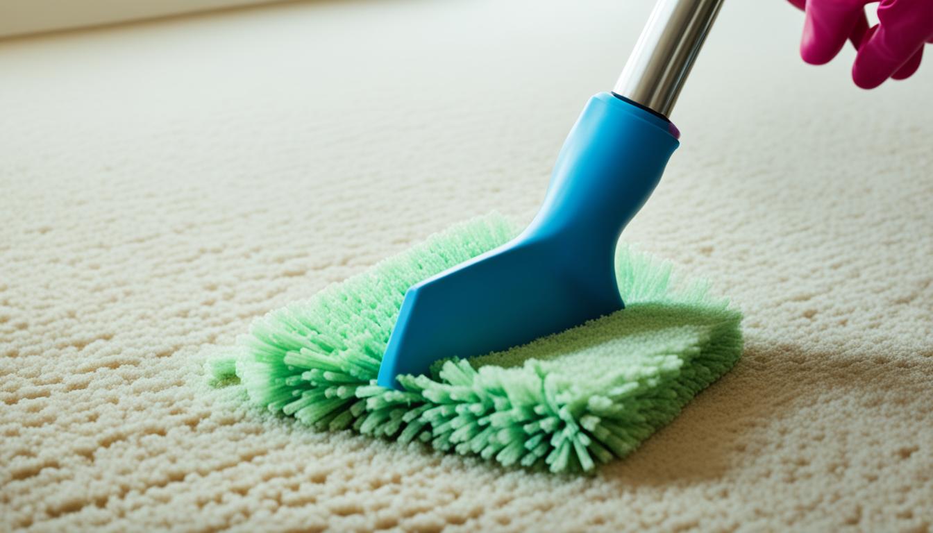 Reinigungsgerät auf einem Teppich