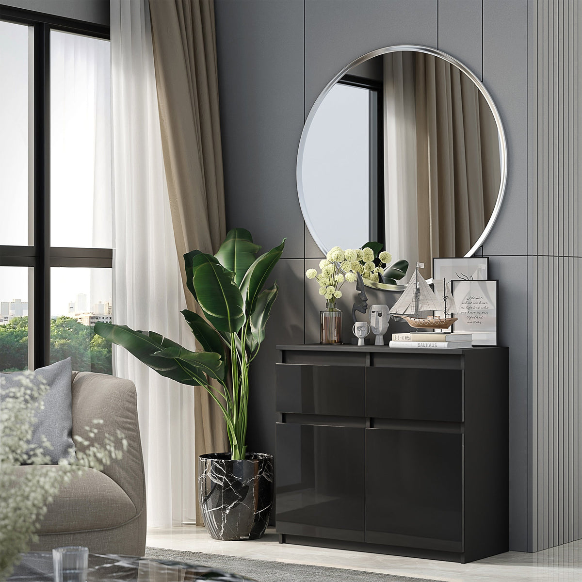 Noah Sideboard 80 cm / 2 Schubladen in Farbe von kommodly