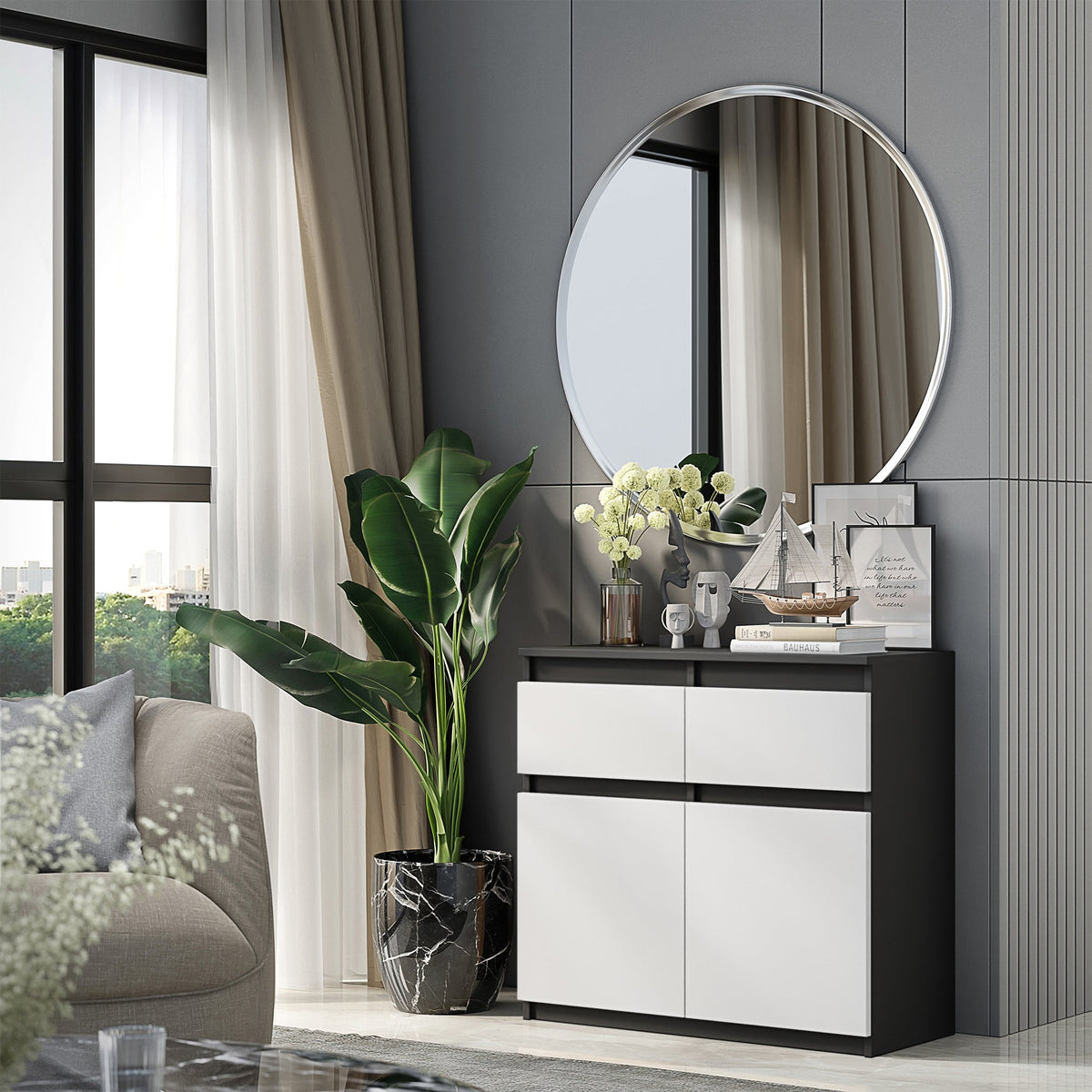 Noah Sideboard 80 cm / 2 Schubladen in Farbe von kommodly