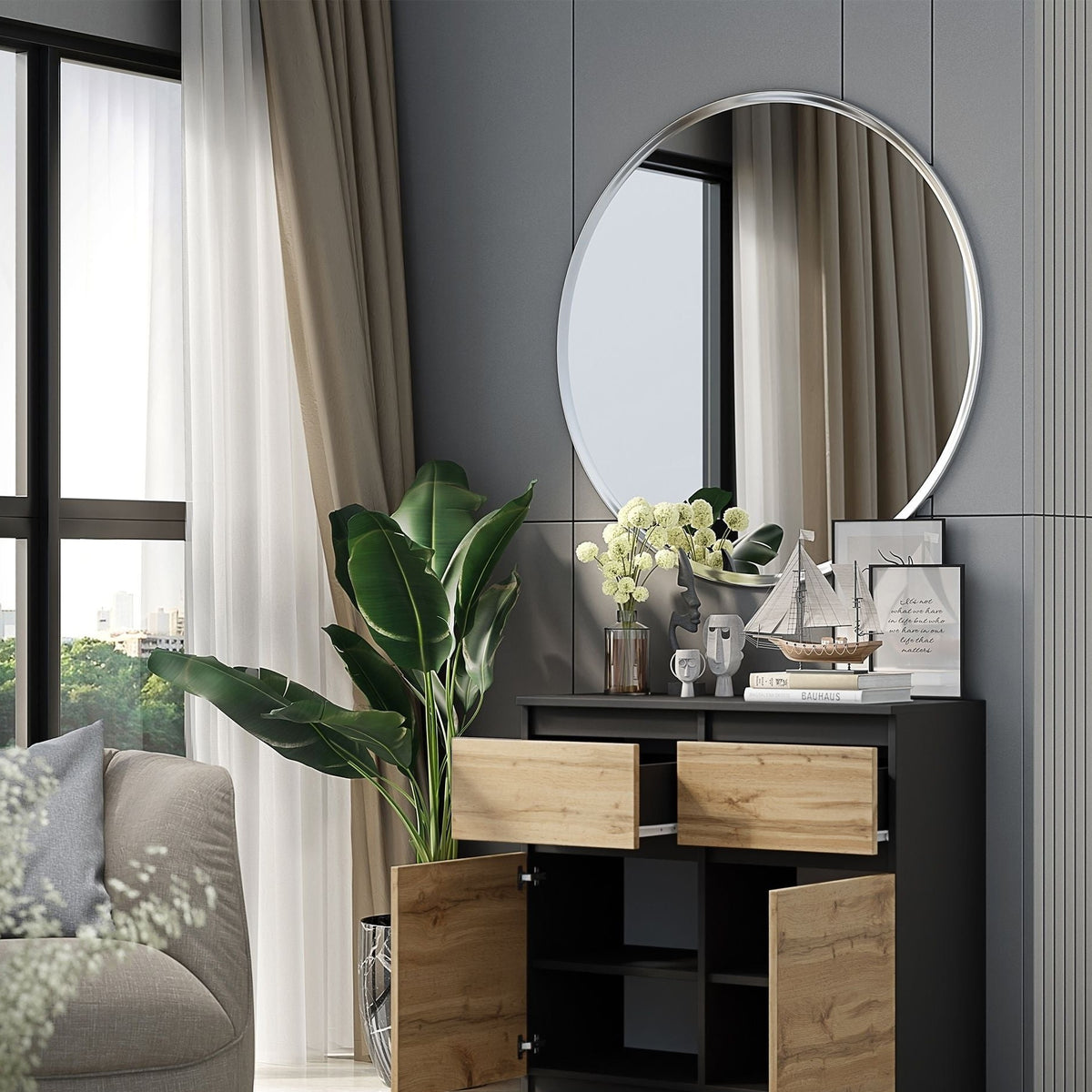 Noah Sideboard 80 cm / 2 Schubladen in Farbe von kommodly