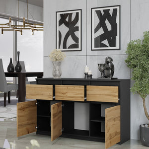 Noah Sideboard 120 cm / 3 Schubladen in Farbe von kommodly