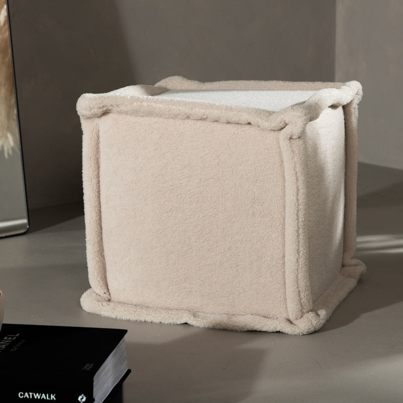 Pouf Movo in Farbe Weiß von kommodly
