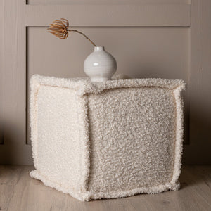 Pouf Movo in Farbe Weiß (42cm) von kommodly