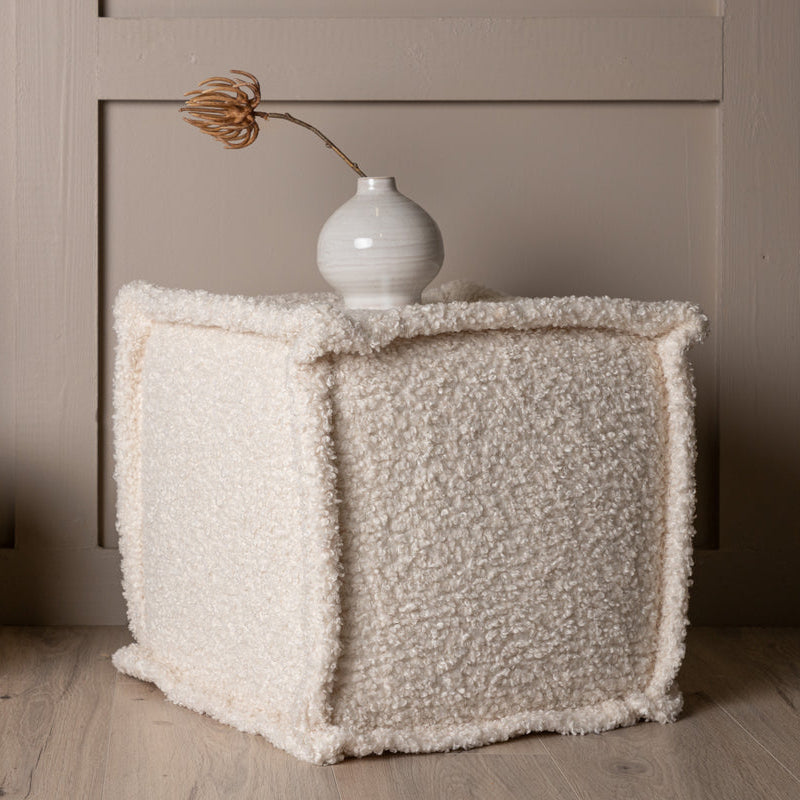 Pouf Movo in Farbe Weiß (42cm) von kommodly