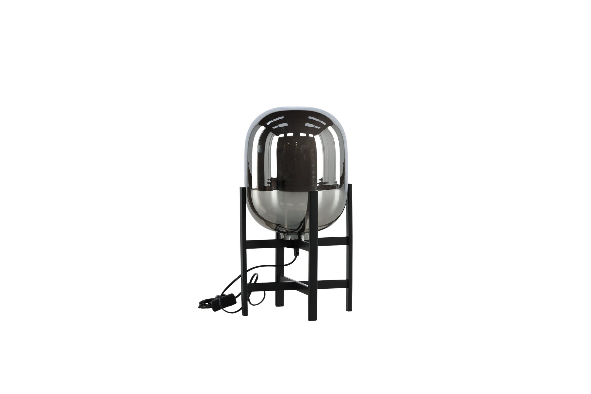 Tischlampe Voga Schwarz mit Spiegelglas in Farbe von kommodly