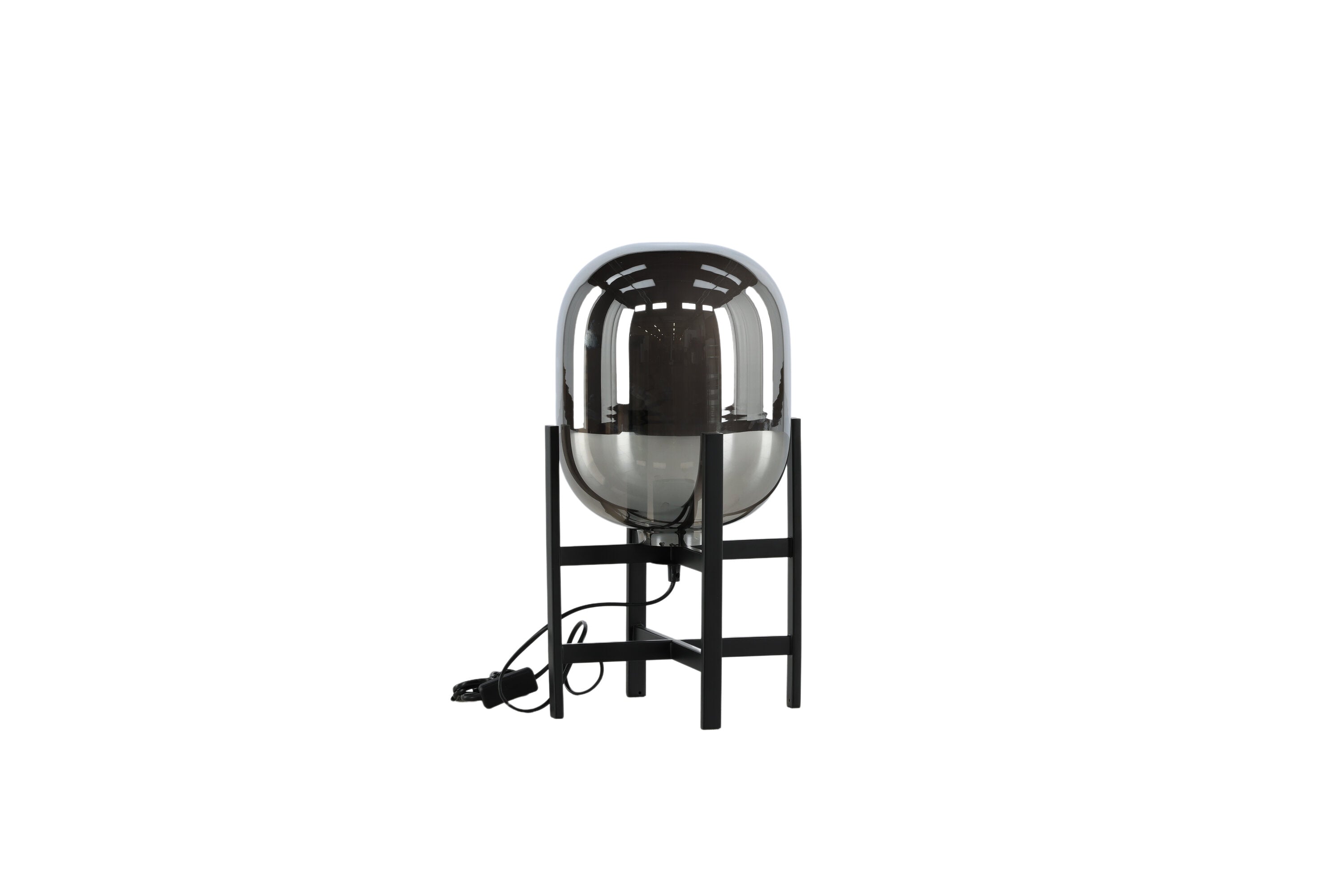 Tischlampe Voga Schwarz mit Spiegelglas in Farbe von kommodly