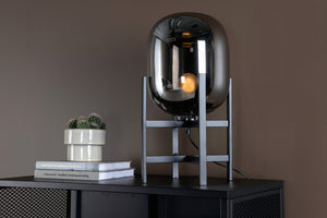 Tischlampe Voga Schwarz mit Spiegelglas in Farbe von kommodly