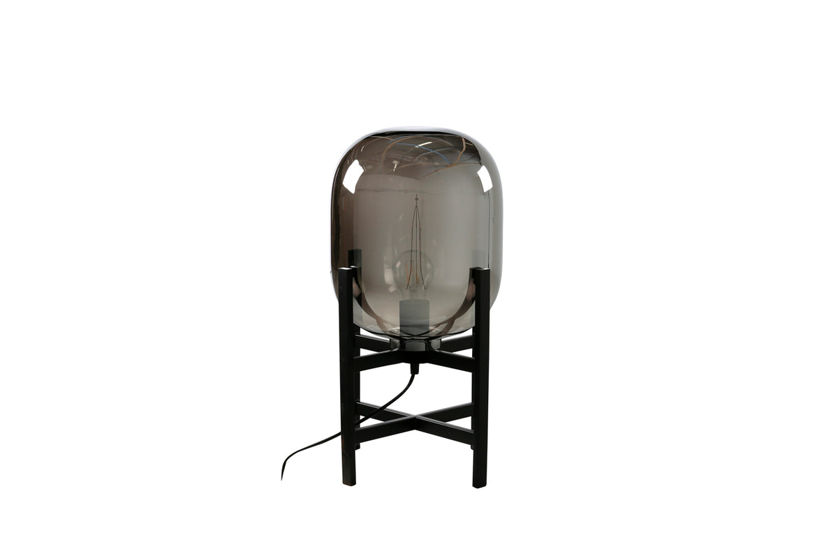 Tischlampe Voga Schwarz mit Spiegelglas in Farbe von kommodly