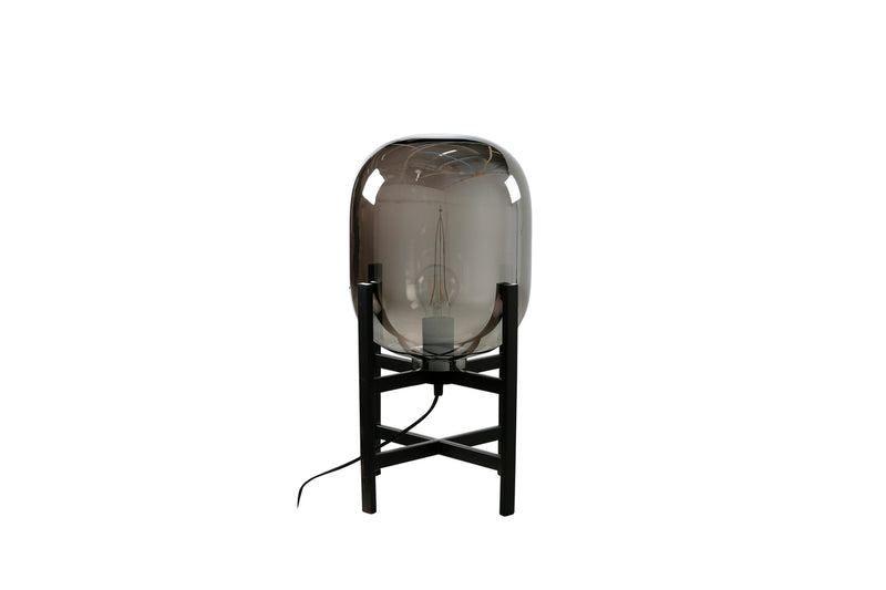 Tischlampe Voga Schwarz mit Spiegelglas in Farbe von kommodly