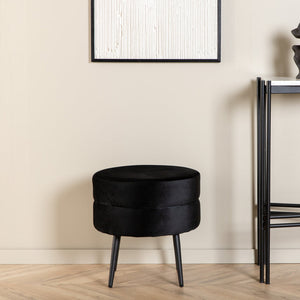 Pouf Siva in Farbe Schwarz von kommodly