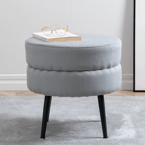 Pouf Siva in Farbe Hellgrau von kommodly