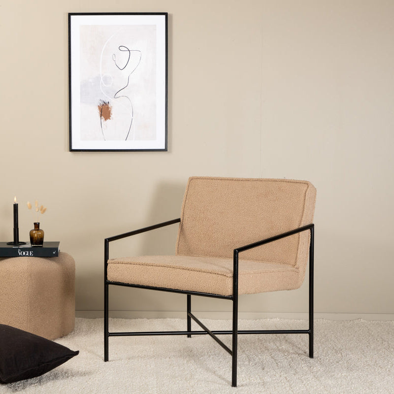 Sessel Dova in Farbe Beige von kommodly