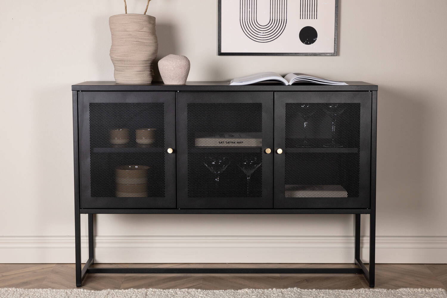 Sideboard Alma in Farbe Schwarz von Kommodly