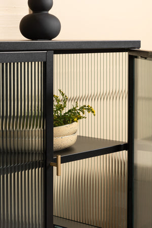Vitrinenschrank Kiko Beige in Farbe von kommodly
