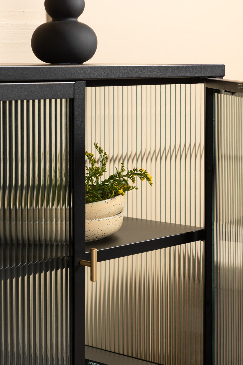 Vitrinenschrank Kiko Beige in Farbe von kommodly