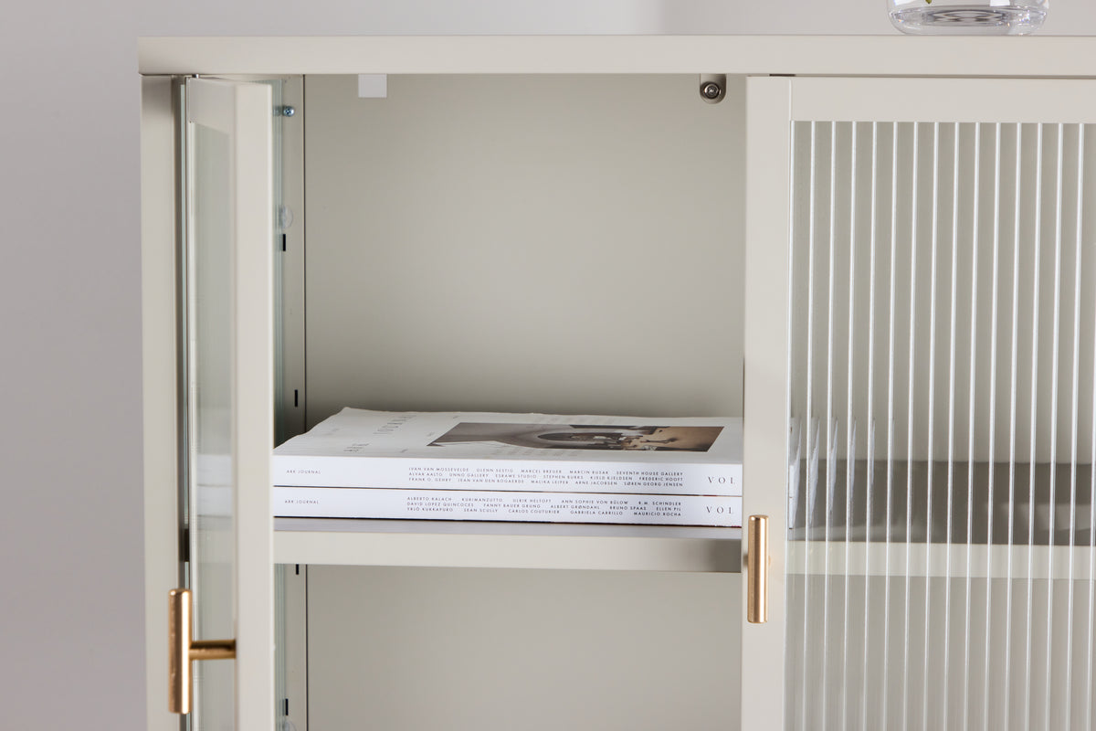 Vitrinenschrank Kiko Beige in Farbe von kommodly