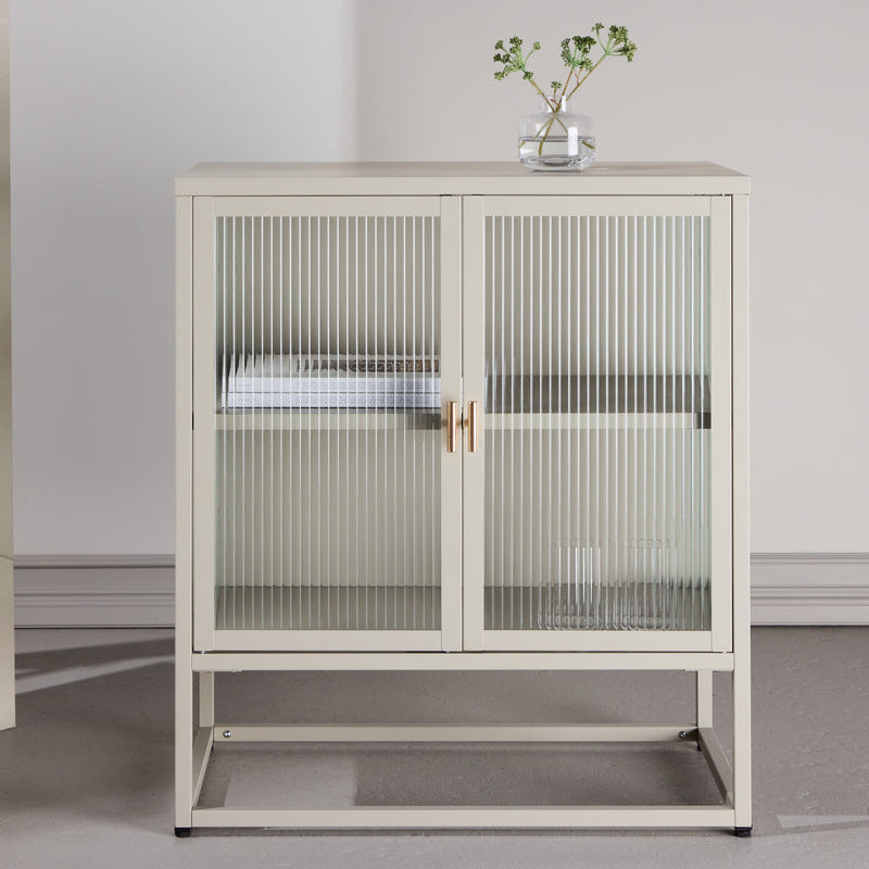 Vitrinenschrank Kiko Beige in Farbe Beige von kommodly