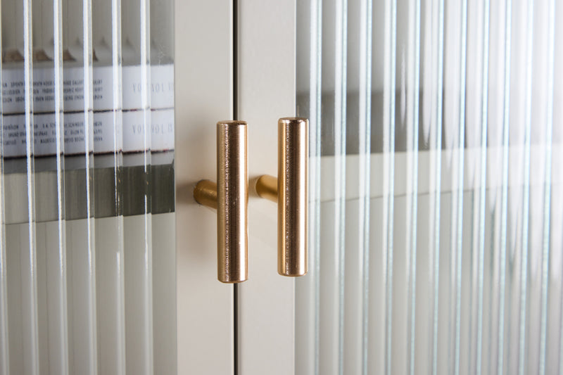 Vitrinenschrank Kiko Beige in Farbe von kommodly