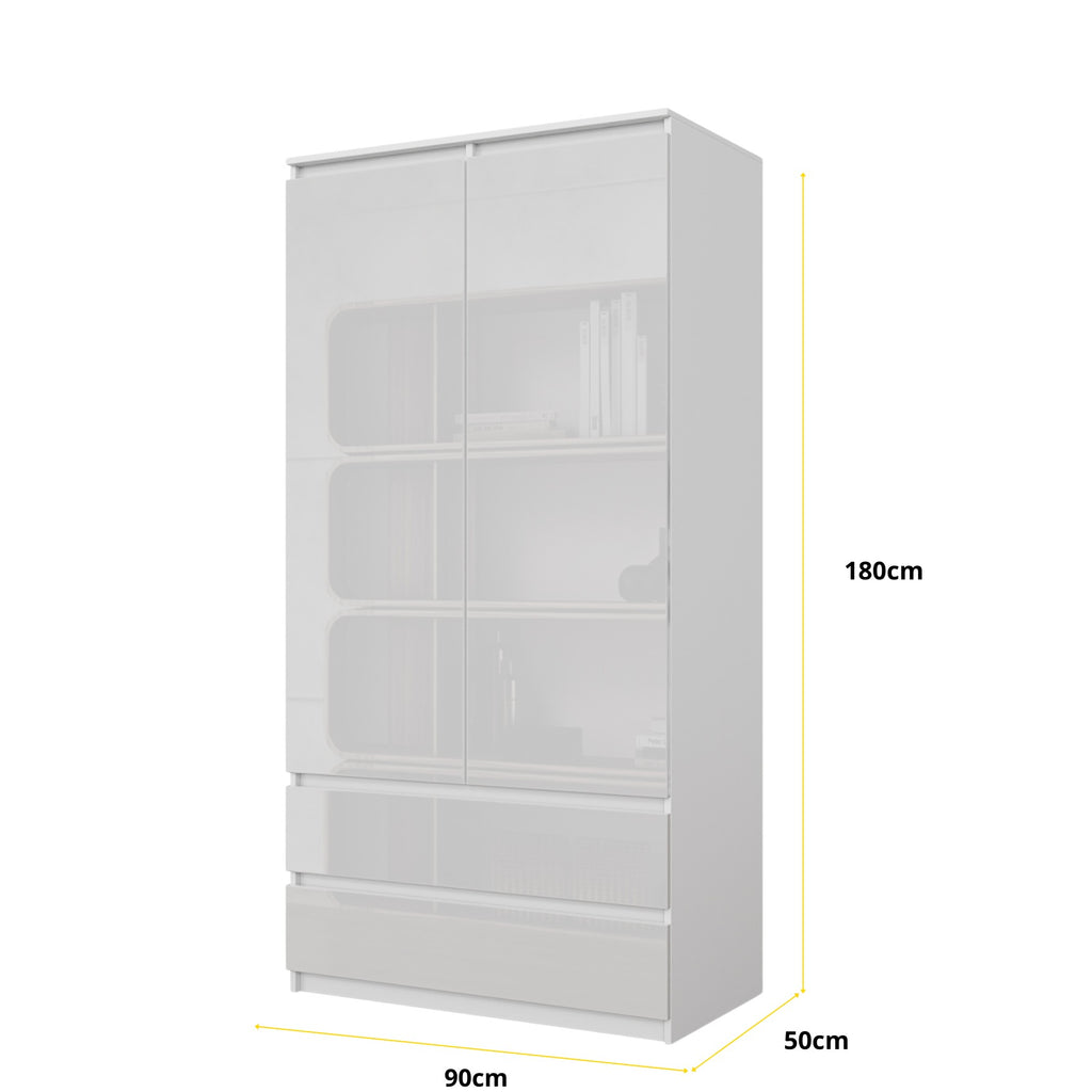Joelle Kleiderschrank 90 cm / 2 Türen in Farbe von kommodly