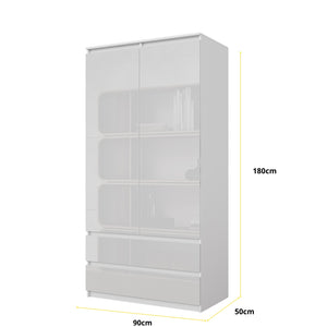 Joelle Kleiderschrank 90 cm / 2 Türen in Farbe von kommodly