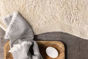 Badezimmerteppich Koko Beige in Farbe von kommodly