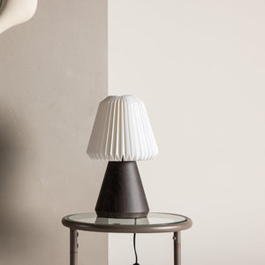 Tischlampe Lila in Farbe Walnuss von kommodly