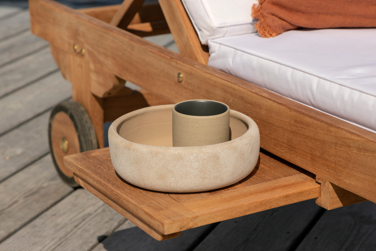 Sonnenliege Balo Natur Teak in Farbe von kommodly