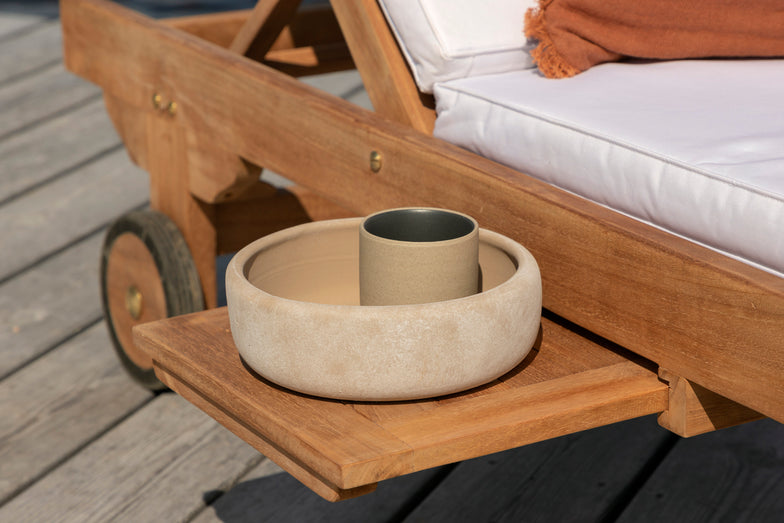 Sonnenliege Balo Natur Teak in Farbe von kommodly