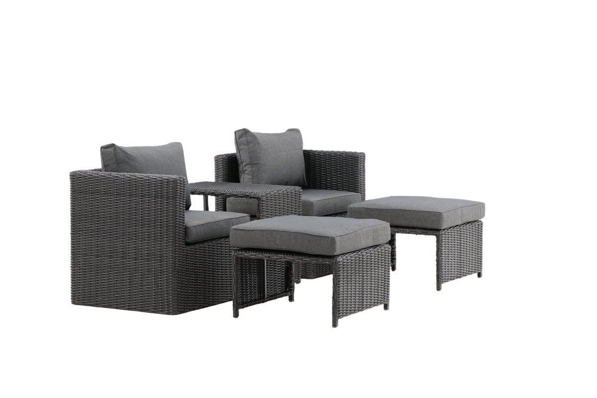 Lounge-Set Diko Schwarz in Farbe von kommodly