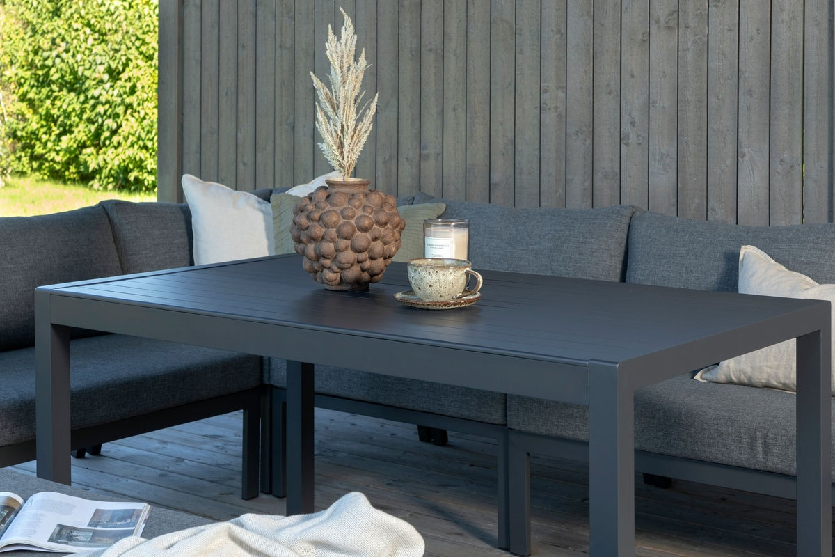 Ecksofa-Set Lino Aluminium Weiß in Farbe von kommodly