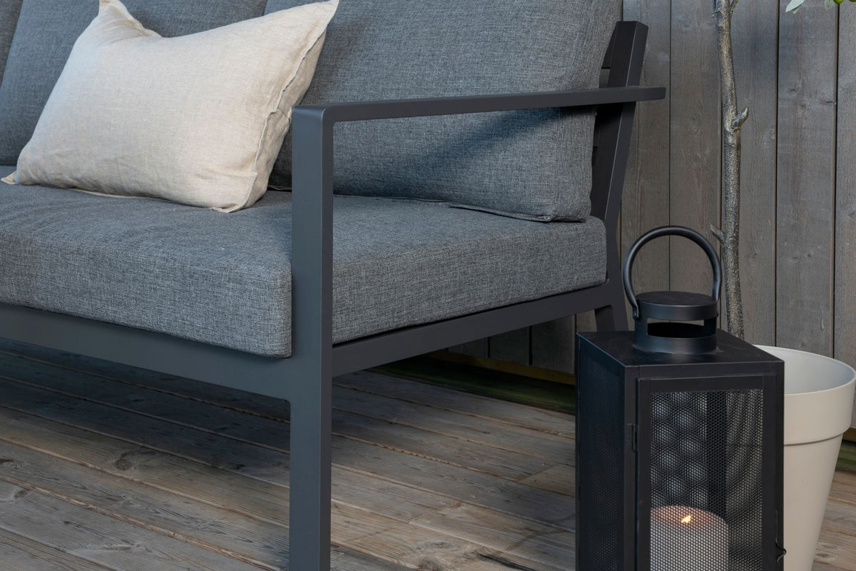 Ecksofa-Set Lino Aluminium Weiß in Farbe von kommodly