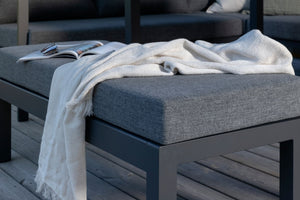 Ecksofa-Set Lino Aluminium Weiß in Farbe von kommodly