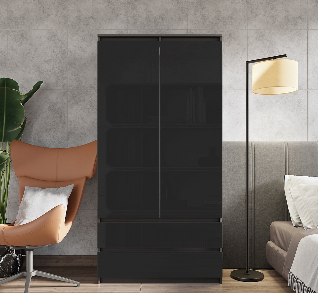 Joelle Kleiderschrank 90 cm / 2 Türen in Farbe von kommodly