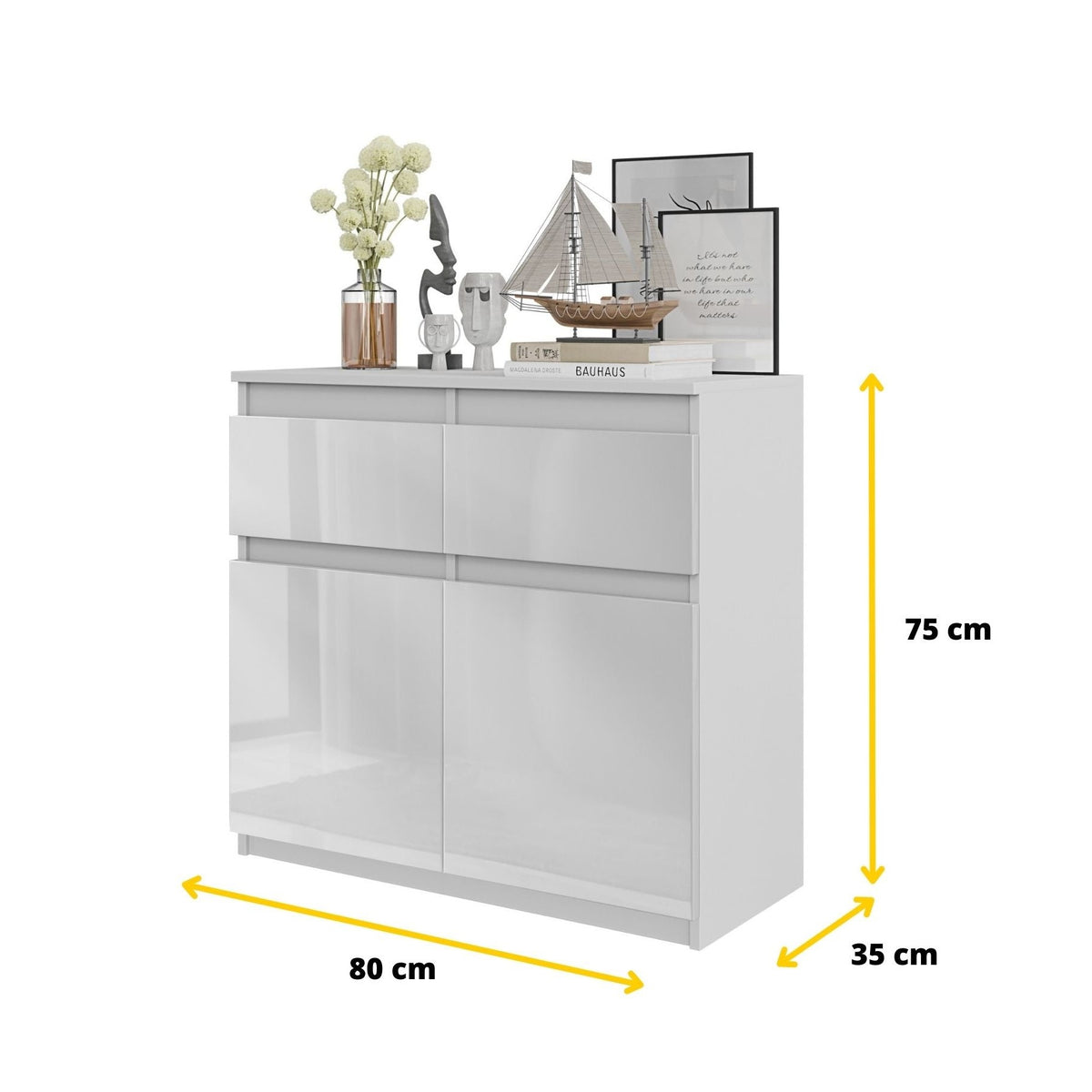 Noah Sideboard 80 cm / 2 Schubladen in Farbe von kommodly