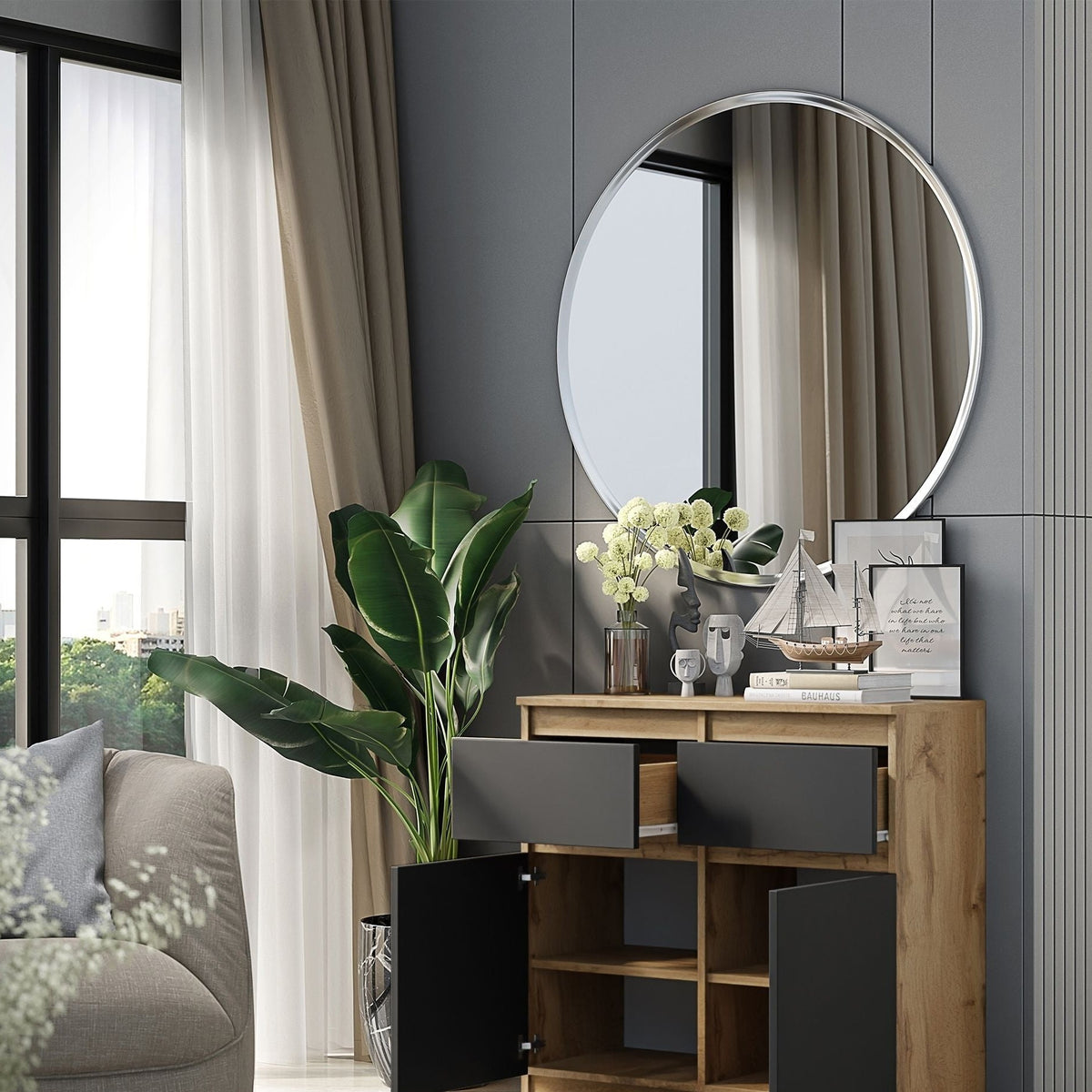 Noah Sideboard 80 cm / 2 Schubladen in Farbe von kommodly