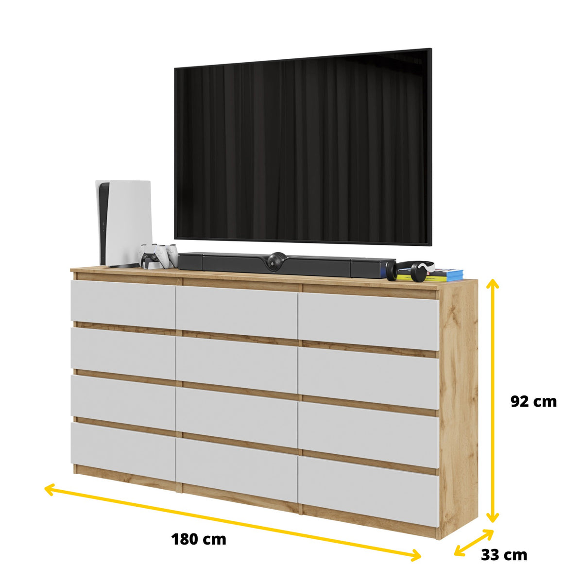 Gabriel Kommoden-Set 180 cm, 2-teilig in Farbe von kommodly