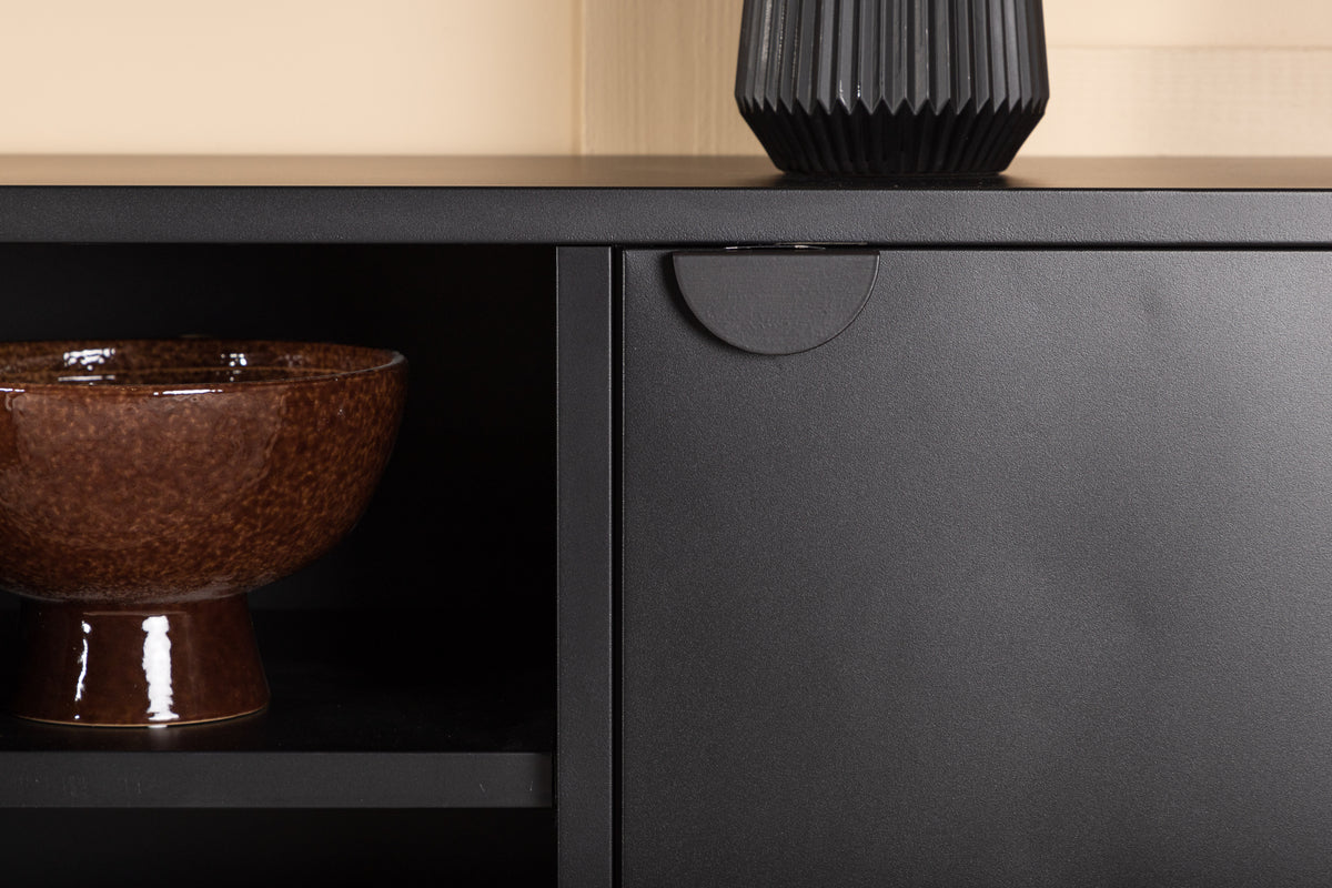 TV-Lowboard Taro Schwarz in Farbe von kommodly