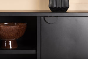TV-Lowboard Taro Schwarz in Farbe von kommodly