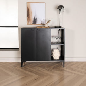 Sideboard Poru in Farbe Schwarz von Kommodly