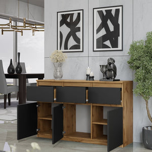 Noah Sideboard 120 cm / 3 Schubladen in Farbe von kommodly
