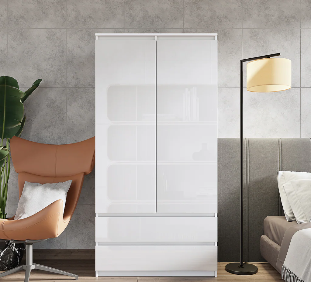 Joelle Kleiderschrank 90 cm / 2 Türen in Farbe von kommodly