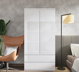 Joelle Kleiderschrank 90 cm / 2 Türen in Farbe von kommodly