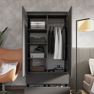 Joelle Kleiderschrank 90 cm / 2 Türen in Farbe von kommodly