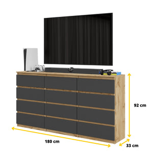 Gabriel Kommoden-Set 180 cm, 2-teilig in Farbe von kommodly