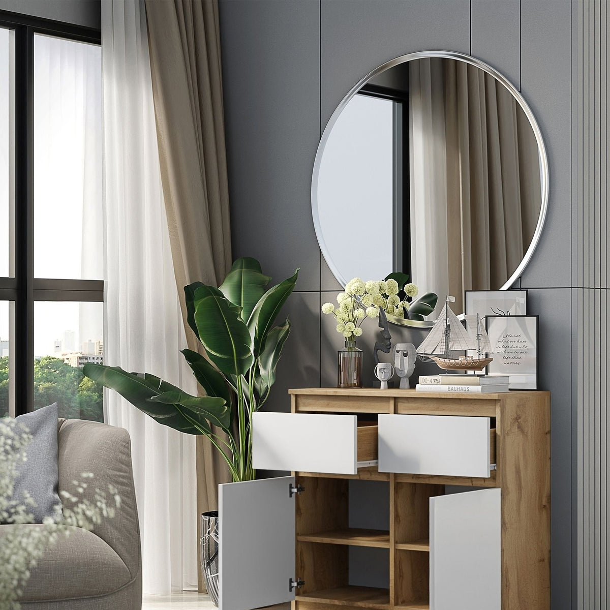 Noah Sideboard 80 cm / 2 Schubladen in Farbe von kommodly
