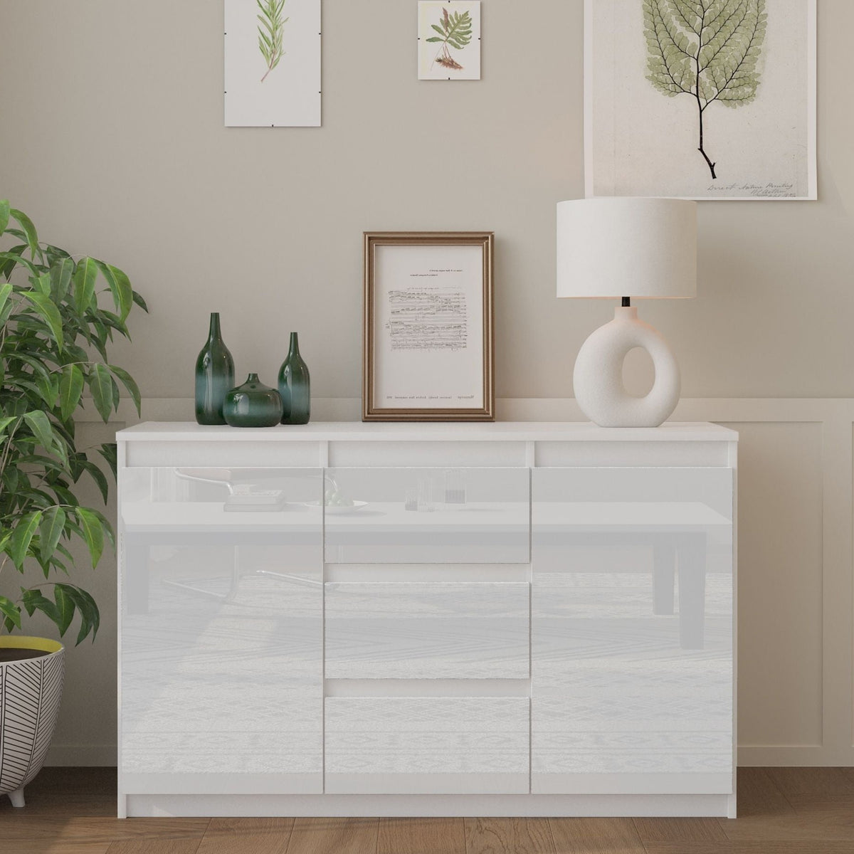 Mikel Sideboard 120 cm / 3 Schubladen in Farbe von kommodly