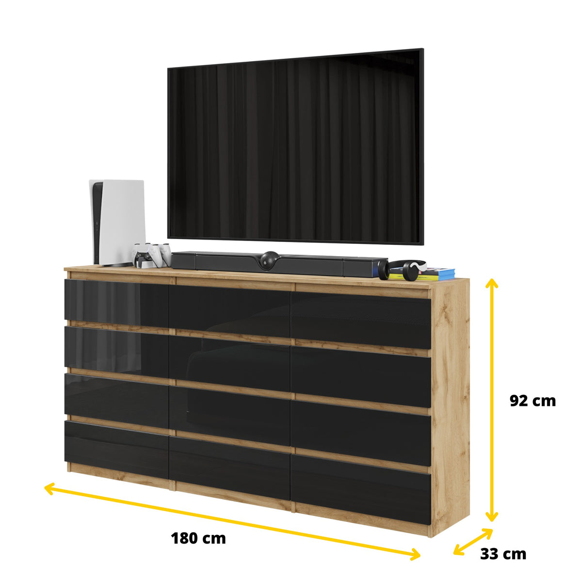 Gabriel Kommoden-Set 180 cm, 2-teilig in Farbe von kommodly