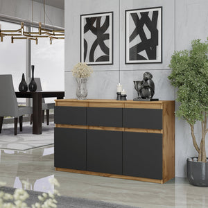 Noah Sideboard 120 cm / 3 Schubladen in Farbe von kommodly