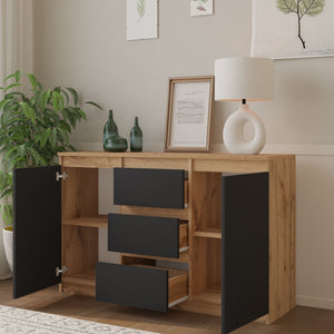 Mikel Sideboard 120 cm / 3 Schubladen in Farbe von kommodly